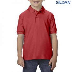 The Gildan DryBlend Youth Double Pique Sport Shirt is preshrunk 183GSM classic fit youth shirt. 10 colours. Sizes XS - XL.