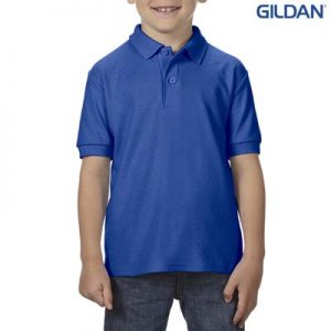 The Gildan DryBlend Youth Double Pique Sport Shirt is preshrunk 183GSM classic fit youth shirt. 10 colours. Sizes XS - XL.
