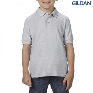 The Gildan DryBlend Youth Double Pique Sport Shirt is preshrunk 183GSM classic fit youth shirt. 10 colours. Sizes XS - XL.