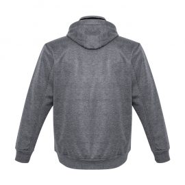 The Mens Oslo Jacket is a 65% polyester/35% cotton bomber style jacket with a removable hood. Grey Black colour. Sizes S - 3XL.