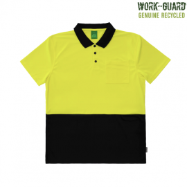 The Work-Guard Recycled Hi Vis Polo is 100% recycled polyester, Quick-Dri polo shirt. 4 colours. Sizes XS - 5XL.