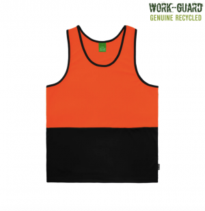 The Work-Guard Recycled Hi Vis Singlet is 100% recycled polyester, Quick-Dri polo singlet. 4 colours. Sizes XS - 5XL.