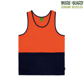 The Work-Guard Recycled Hi Vis Singlet is 100% recycled polyester, Quick-Dri polo singlet. 4 colours. Sizes XS - 5XL.