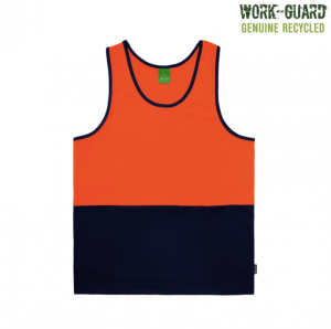 The Work-Guard Recycled Hi Vis Singlet is 100% recycled polyester, Quick-Dri polo singlet. 4 colours. Sizes XS - 5XL.