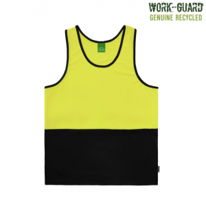 The Work-Guard Recycled Hi Vis Singlet is 100% recycled polyester, Quick-Dri polo singlet. 4 colours. Sizes XS - 5XL.