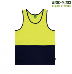 The Work-Guard Recycled Hi Vis Singlet is 100% recycled polyester, Quick-Dri polo singlet. 4 colours. Sizes XS - 5XL.
