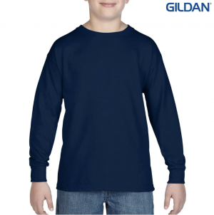 The Gildan Heavy Cotton Youth Long Sleeve T-Shirt is a 180GSM cotton classic fit t-shirt. 4 colours. Sizes XS - XL.