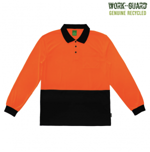 The Work-Guard Recycled Hi Vis Longsleeve Polo is a 100% recycled polyester long sleeved polo shirt. 4 colours. Sizes XS - 5XL.