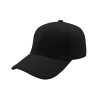 Headwear24 Value 6 Panel Brushed Cotton-Black-Front-Side