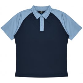 The Aussie Pacific Manly Mens Polos is a 100% polyester, raglan sleeve polo. Available in 18 colours. Sizes S - 3XL, 5XL.