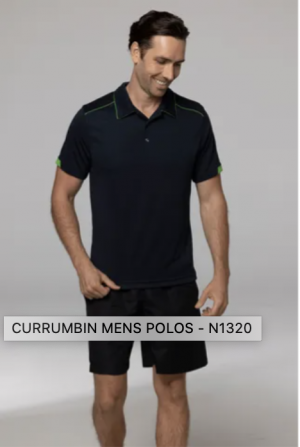 1320 The Aussie Pacific Currumbin Mens Polo is a 100% polyester, Dri-wear, short sleeve mens polo. Available in 16 colours. Sizes S - 3XL, 5XL.