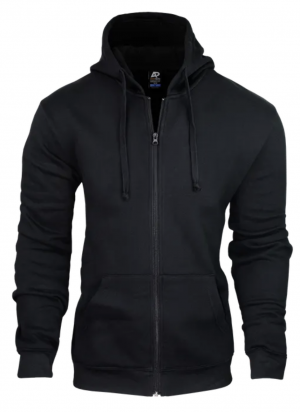 The Aussie Pacific Queenscliff Zip Mens Hoodie is an 80% cotton/20% polyester mens hoodie with full length zip. Available in 3 colours. Sizes XS - 3XL, 5XL, 7XL.
