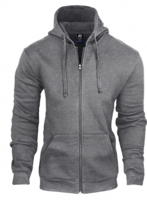 The Aussie Pacific Queenscliff Zip Mens Hoodie is an 80% cotton/20% polyester mens hoodie with full length zip. Available in 3 colours. Sizes XS - 3XL, 5XL, 7XL.