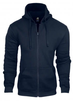The Aussie Pacific Queenscliff Zip Mens Hoodie is an 80% cotton/20% polyester mens hoodie with full length zip. Available in 3 colours. Sizes XS - 3XL, 5XL, 7XL.