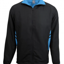 The Aussie Pacific Tasman Mens Tracktop is a 100% polyester, full length zip track top with pockets. 17 colours. Sizes S - 3XL, 5XL.