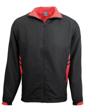 The Aussie Pacific Tasman Mens Tracktop is a 100% polyester, full length zip track top with pockets. 17 colours. Sizes S - 3XL, 5XL.