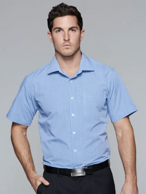 The Aussie Pacific Toorak Mens Shirt Short Sleeve is a 65% polyester, mini-check shirt. Available in 3 colours. Sizes XXS - 5XL.