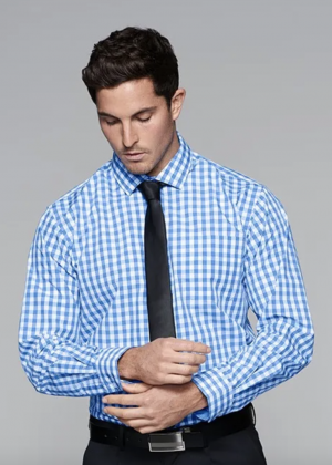 1908L The Aussie Pacific Devonport Mens Shirt Long Sleeve is a 65% polyester/35% cotton classic cut mens shirt. Available in 2 colours. Sizes XXS - 5XL.