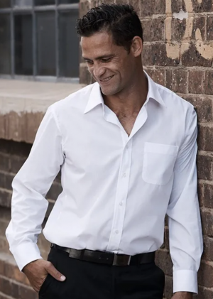 1910L The Aussie Pacific Kingswood Mens Shirt Long Sleeve is a 65% polyester/35% cotton, everyday shirt. Available in 2 colours. Sizes XXS - 5XL, 7XL.