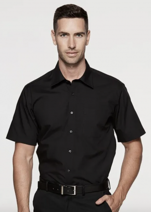 The Aussie Pacific Kingswood Mens Shirt Short Sleeve is a 65% polyester/35% cotton, everyday shirt. Available in 2 colours. Sizes XXS - 5XL, 7XL.