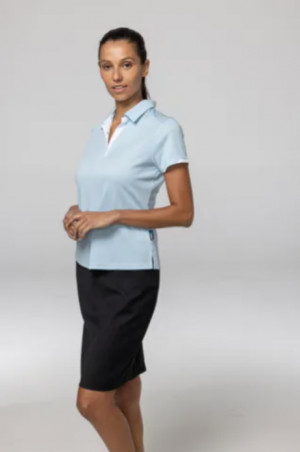 2317 The Aussie Pacific Morris Lady Polos is a 100% polyester, Dri-wear, short sleeve polo. Available in 6 colours. Sizes 6 - 26.