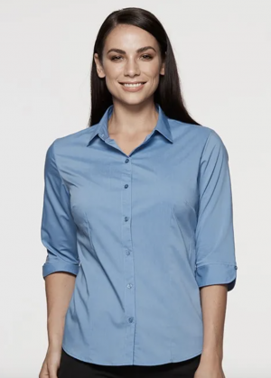 The Aussie Pacific Mosman Ladies Shirt 3/4 Sleeve is a 70% polyester, comfortable fit ladies shirt. Available in 8 colours. Sizes 4 - 26.