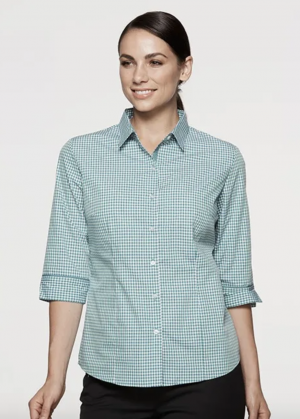 2907T The Aussie Pacific Epsom Lady Shirt 3/4 Sleeve is a 65% polyester/35% cotton ladies shirt. 3 colours. Sizes 4 - 26.