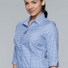 The Aussie Pacific Brighton Lady Shirt 3/4 Sleeve is a 65% polyester/35% cotton shirt. Available in 3 colours. Sizes 4 - 26.