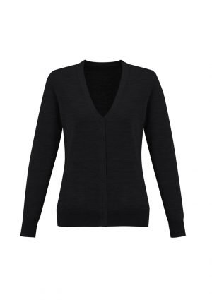 The Biz Collection Ladies Roma Cardigan is a 50% merino/50% acrylic, v-neck, buttoned cardigan. Available in 4 colours. Sizes XS - 3XL.