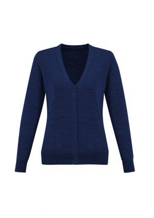 The Biz Collection Ladies Roma Cardigan is a 50% merino/50% acrylic, v-neck, buttoned cardigan. Available in 4 colours. Sizes XS - 3XL.