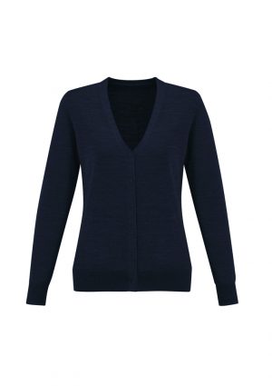 The Biz Collection Ladies Roma Cardigan is a 50% merino/50% acrylic, v-neck, buttoned cardigan. Available in 4 colours. Sizes XS - 3XL.