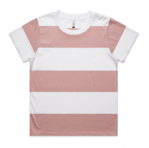 The AS Colour Wide Stripe Tee is a relaxed fit, crew neck, mid weight women's tee. 1 colour. Sizes XS - XL.