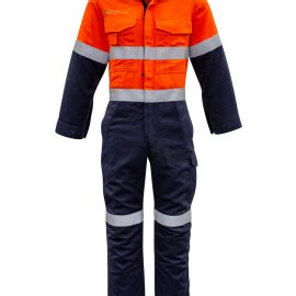 The Syzmik Mens Orange Flame Hoop Taped Spliced Overall is a 55% modacrylic overall with multiple pockets. Available in 2 colours. Sizes 77 - 122.