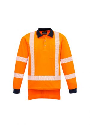 The Syzmik Mens TTMC-W17 Segmented L/S Polo is a 100% polyester long sleeved polo with chest pocket. Orange/Navy. XXS - 5XL, 7XL.