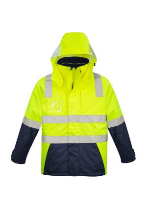 The Syzmik Mens Hi Vis 4 in 1 Waterproof Jacket is a waterproof, hooded, hi vis jacket. Available in 2 colours. Sizes XXS - 5XL, 7XL.