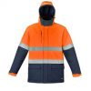 ZJ553 Unisex Hi Vis Antarctic Softshell Taped Jacket Orange/Navy