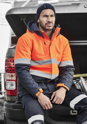 The Syzmik Unisex Hi Vis Antarctic Softshell Taped Jacket is a warm, quilted jacket with detachable hood. Available in 2 colours. Sizes XXS - 5XL, 7XL.