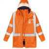 The Syzmik Mens Hi Vis X Back Taped 4 in 1 Waterproof Jacket is a oxford polyester jacket with mesh jacket lining and a polar fleece vest lining.