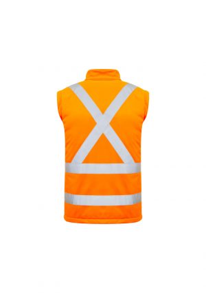 The Syzmik Unisex Hi Vis 2 in 1 X Back Soft Shell Jacket is a 100% polyester, water resistant, hi vis jacket. Orange. Sizes XXS - 5XL, 7XL.
