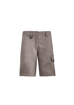 The Syzmik Womens Rugged Cooling Vented Short is a 100% cotton ripstop shorts with multiple pockets. Available in 4 colours. Sizes 4 - 24.