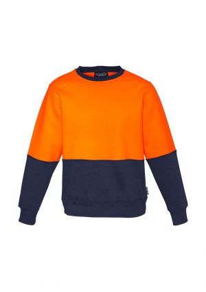ZT475_OrangeNavy_F_wlU12Et The Syzmik Unisex Hi Vis Crew Sweatshirt is a 100% polyester fleeced sweatshirt. Available in 2 colours. Sizes XXS - 5XL, 7XL.