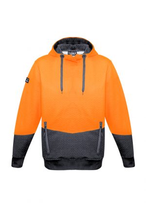 The Syzmik Unisex Hi Vis Textured Jacquard Hoodie is a 59% Polyester, hi vis hoodie with waist pockets. Available in 4 colours. Sizes XXS - 5XL, 7XL.