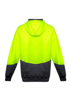The Syzmik Unisex Hi Vis Textured Jacquard Hoodie is a 59% Polyester, hi vis hoodie with waist pockets. Available in 4 colours. Sizes XXS - 5XL, 7XL.