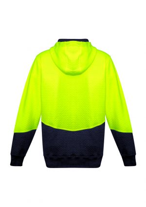 The Syzmik Unisex Hi Vis Textured Jacquard Hoodie is a 59% Polyester, hi vis hoodie with waist pockets. Available in 4 colours. Sizes XXS - 5XL, 7XL.