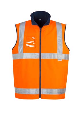 The Syzmik Mens Hi Vis Lightweight Fleece Lined Vest is 100% oxford polyester. Available in Yellow or Orange. Reversible with fleece inner.