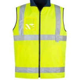 The Syzmik Mens Hi Vis Lightweight Fleece Lined Vest is 100% oxford polyester.  Available in Yellow or Orange.  Reversible with fleece inner.