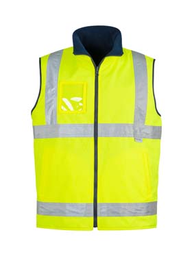 ZV358 The Syzmik Mens Hi Vis Lightweight Fleece Lined Vest is 100% oxford polyester. Available in Yellow or Orange. Reversible with fleece inner.
