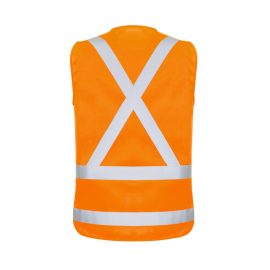 The Syzmik Mens TTMC-W17 Zip X Back Vest is a 100% polyester, hi vis vest. Available in Orange. Sizes XXS - 5XL, 7XL.