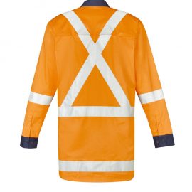 The Syzmik Mens TTMC-W17 X Back Work Shirt is a 100% cotton twill, mid weight, hi vis shirt. Available in Orange. Sizes XXS - 5XL, 7XL.