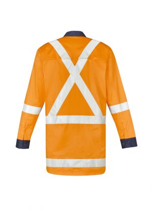 The Syzmik Mens TTMC-W17 X Back Work Shirt is a 100% cotton twill, mid weight, hi vis shirt. Available in Orange. Sizes XXS - 5XL, 7XL.